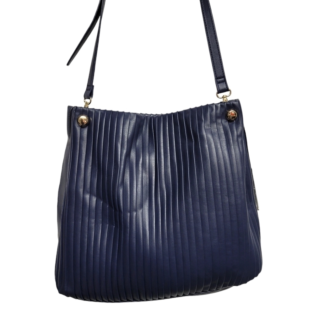 Alfani Faux Leather Hobo Bag Women’s. Color Blue. Size Large. New Without Tag - Picture 3 of 8
